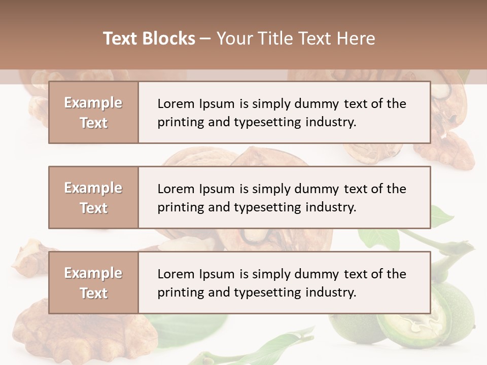 Nutty Healthy Leaf PowerPoint Template