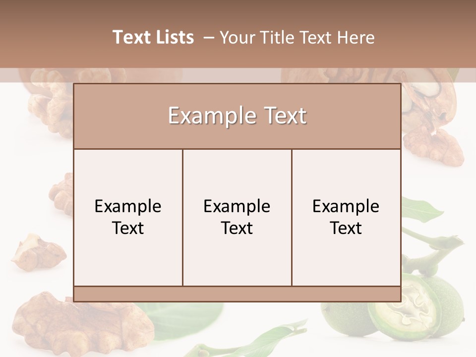 Nutty Healthy Leaf PowerPoint Template