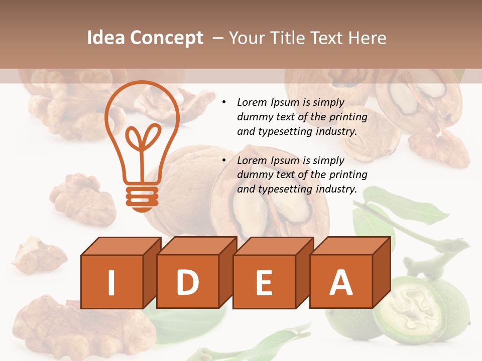 Nutty Healthy Leaf PowerPoint Template