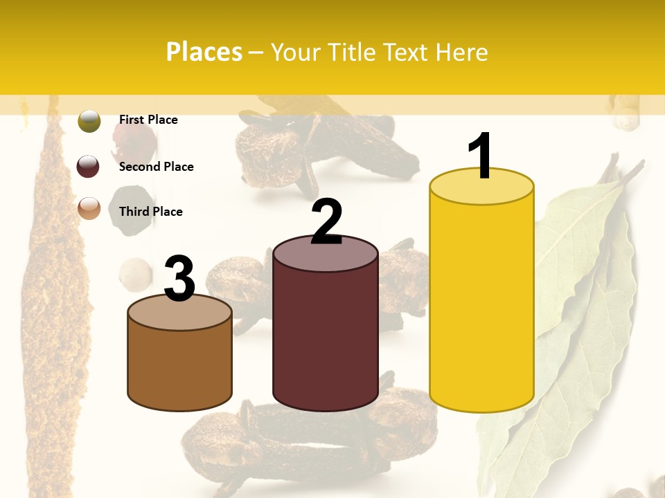 Crushed Cilantro Herb PowerPoint Template