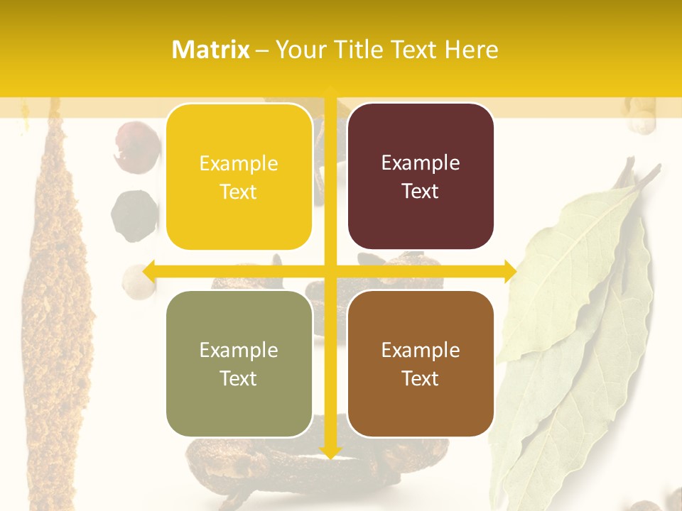 Crushed Cilantro Herb PowerPoint Template