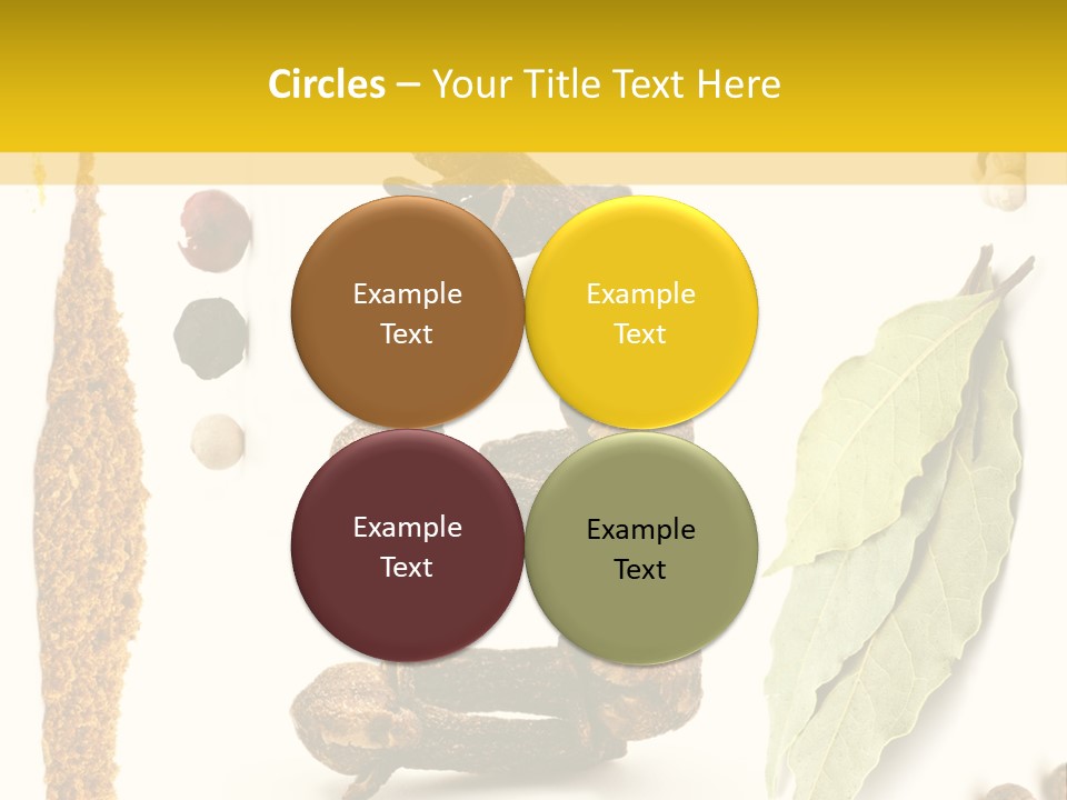 Crushed Cilantro Herb PowerPoint Template