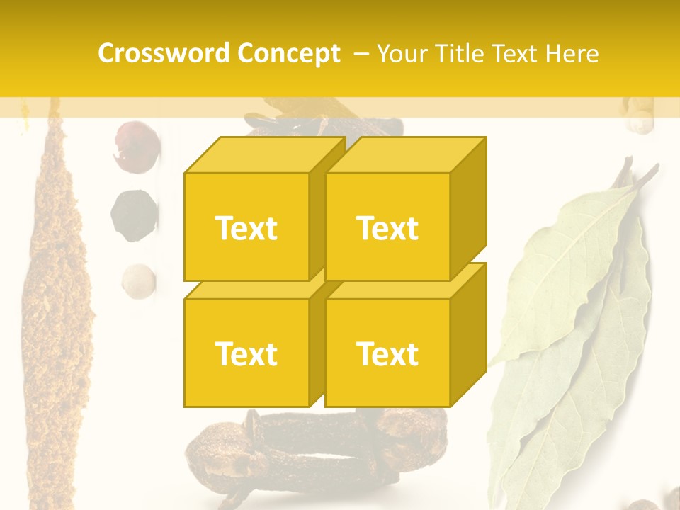 Crushed Cilantro Herb PowerPoint Template