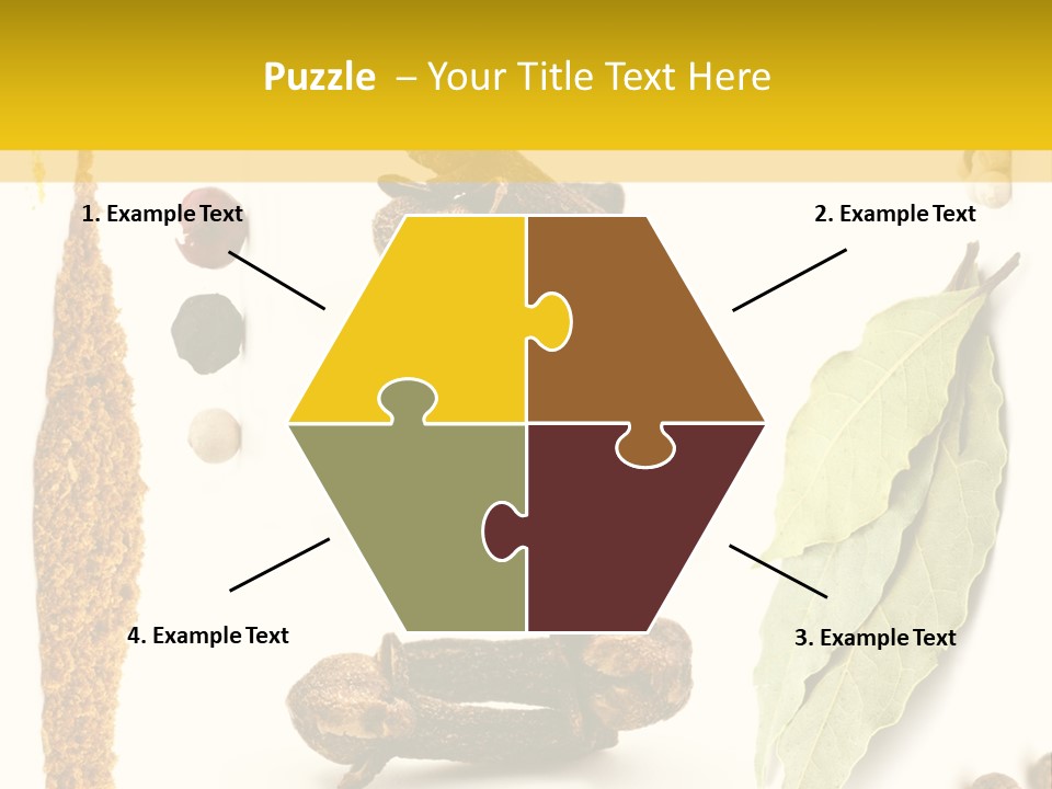 Crushed Cilantro Herb PowerPoint Template