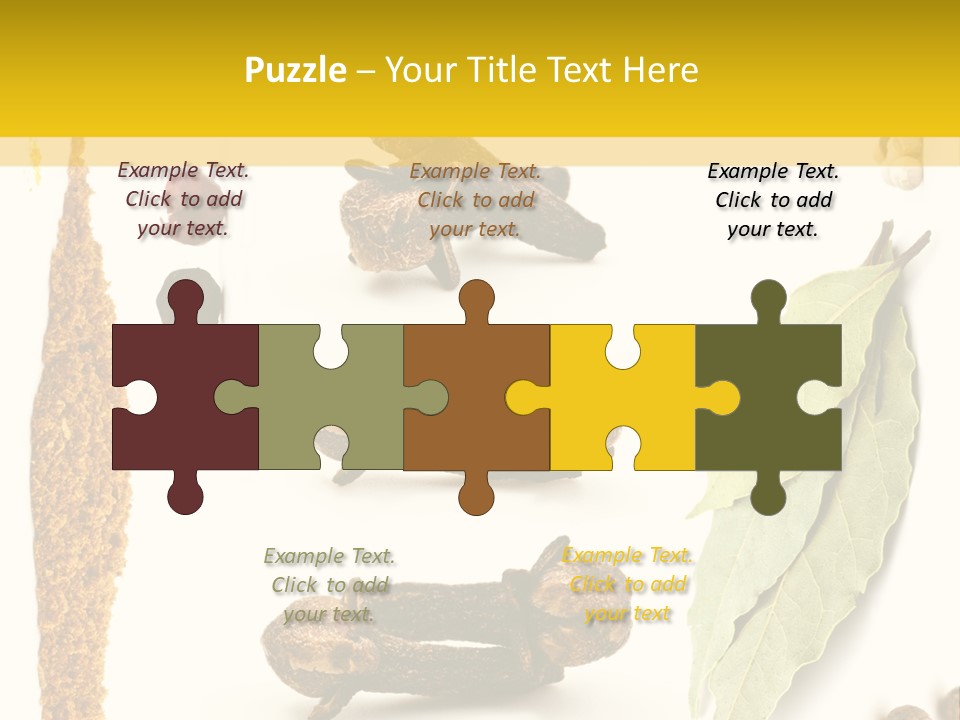 Crushed Cilantro Herb PowerPoint Template