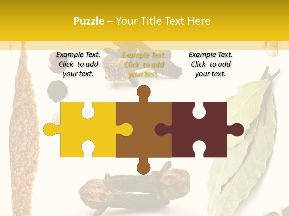 Crushed Cilantro Herb PowerPoint Template