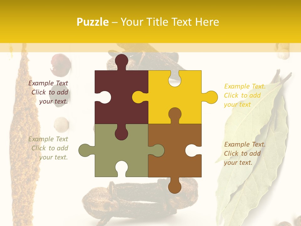 Crushed Cilantro Herb PowerPoint Template