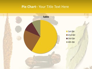 Crushed Cilantro Herb PowerPoint Template