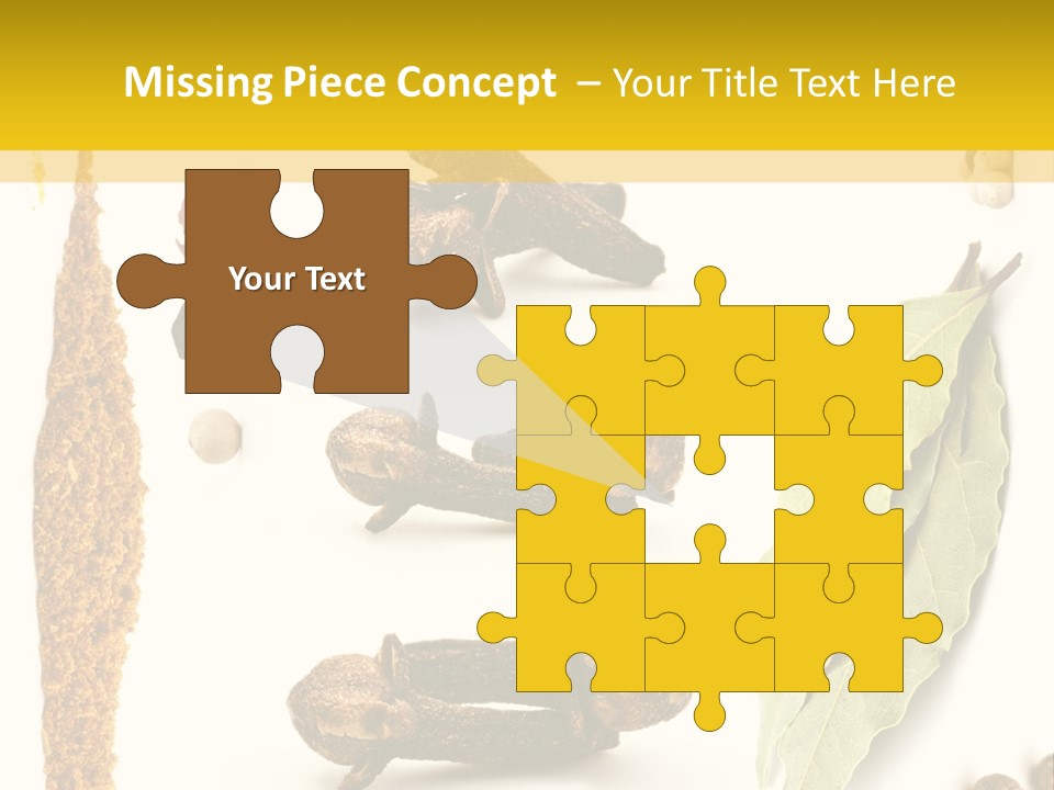 Crushed Cilantro Herb PowerPoint Template