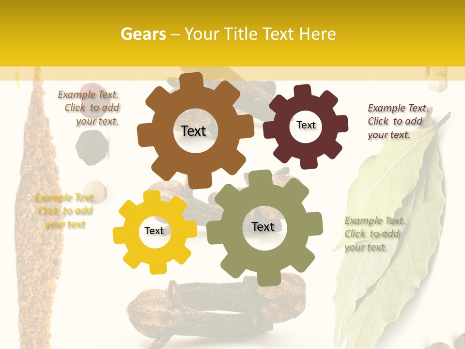 Crushed Cilantro Herb PowerPoint Template