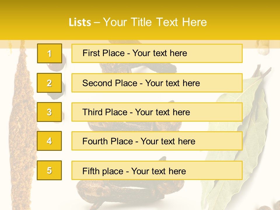 Crushed Cilantro Herb PowerPoint Template