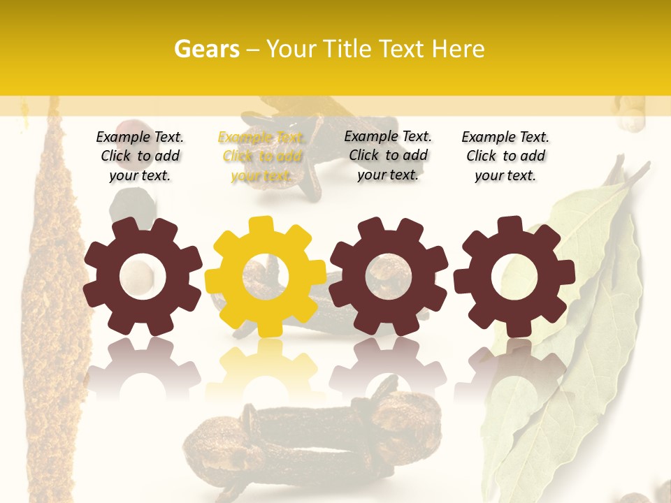 Crushed Cilantro Herb PowerPoint Template