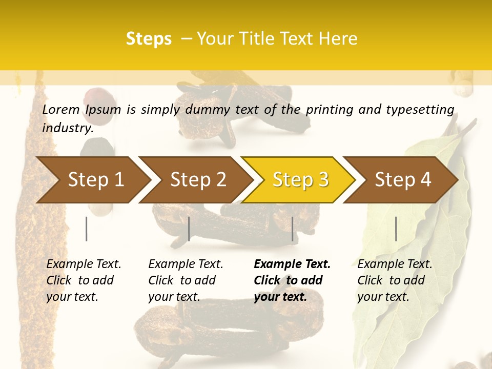 Crushed Cilantro Herb PowerPoint Template
