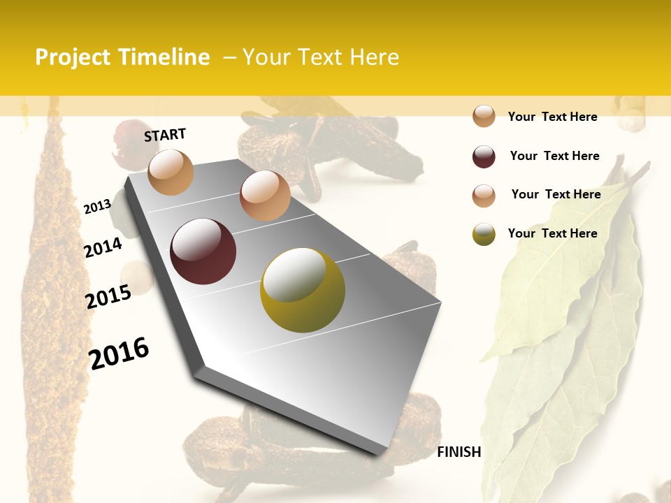 Crushed Cilantro Herb PowerPoint Template