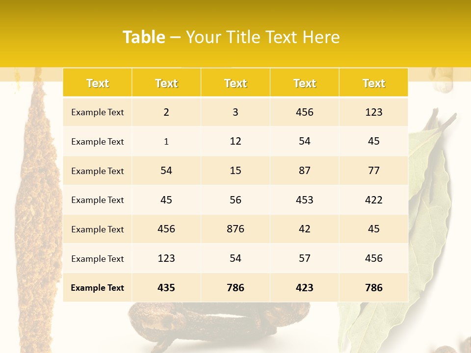 Crushed Cilantro Herb PowerPoint Template