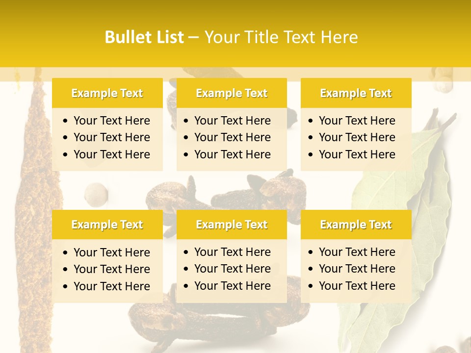 Crushed Cilantro Herb PowerPoint Template
