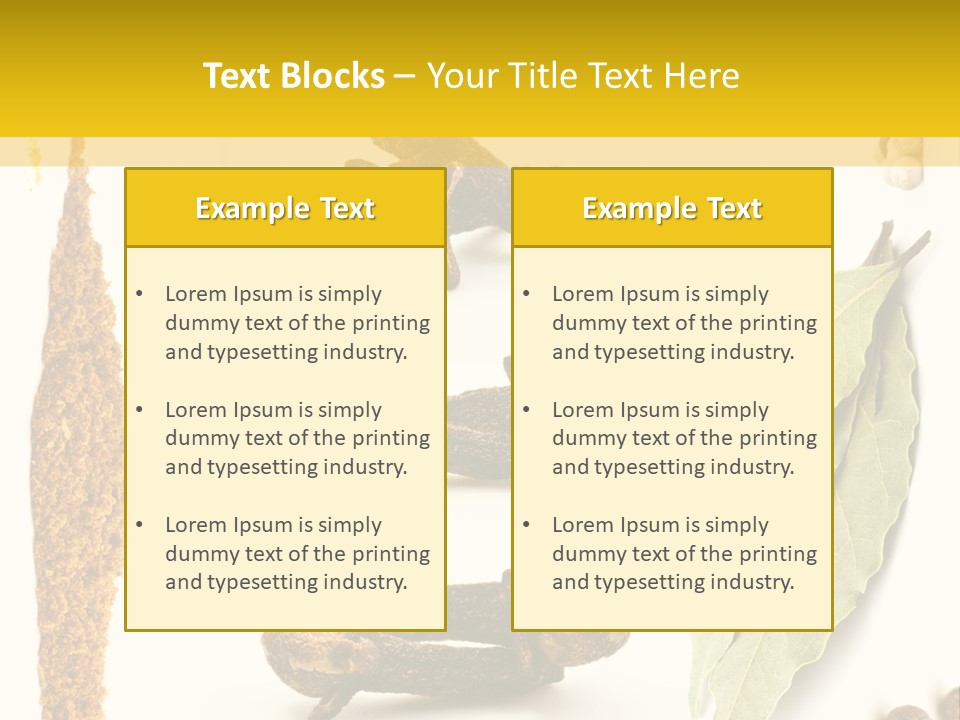 Crushed Cilantro Herb PowerPoint Template
