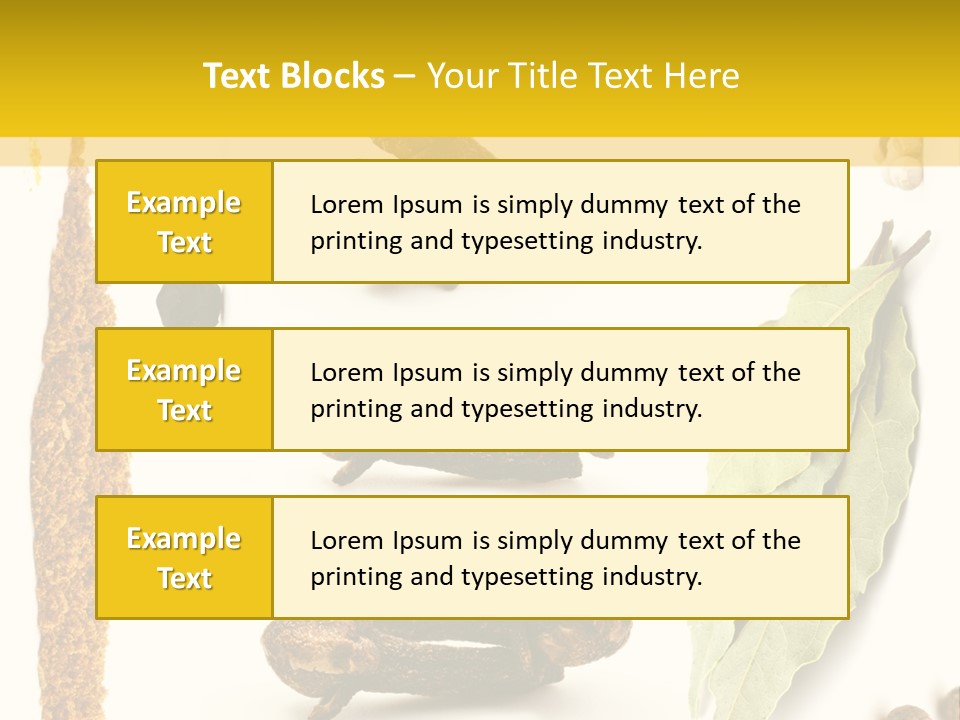 Crushed Cilantro Herb PowerPoint Template