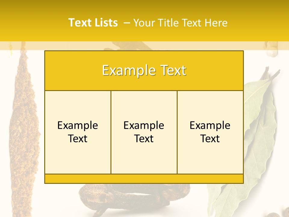 Crushed Cilantro Herb PowerPoint Template