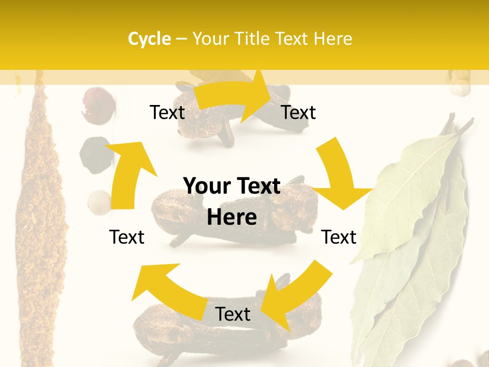 Crushed Cilantro Herb PowerPoint Template