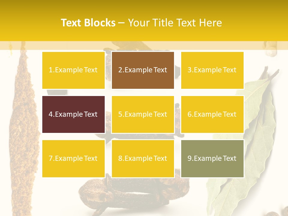 Crushed Cilantro Herb PowerPoint Template