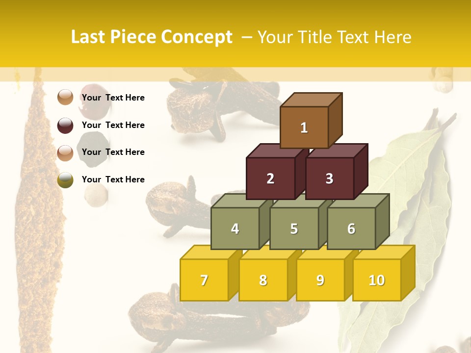 Crushed Cilantro Herb PowerPoint Template