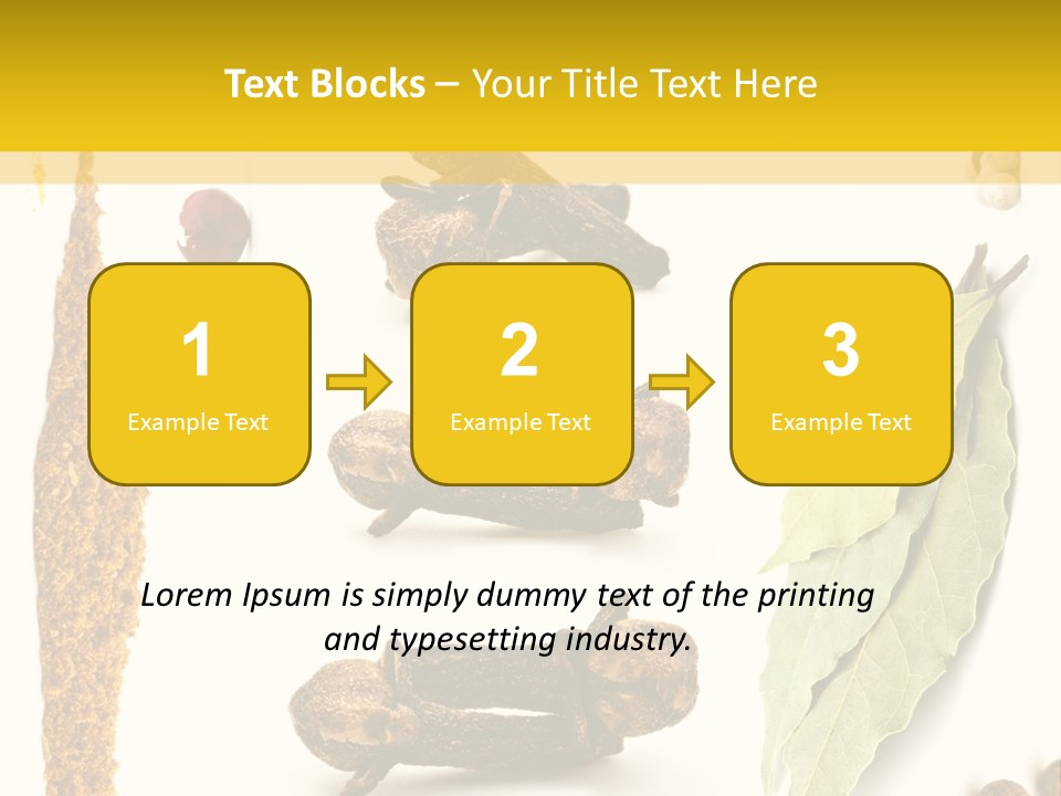 Crushed Cilantro Herb PowerPoint Template