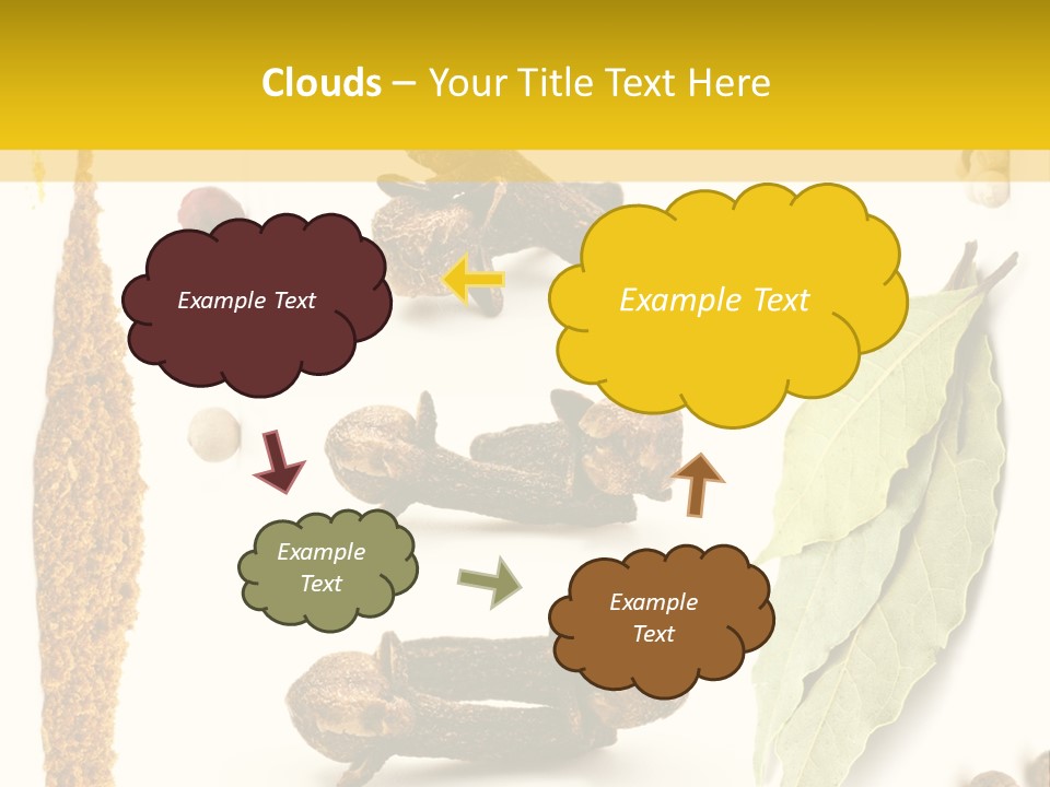 Crushed Cilantro Herb PowerPoint Template