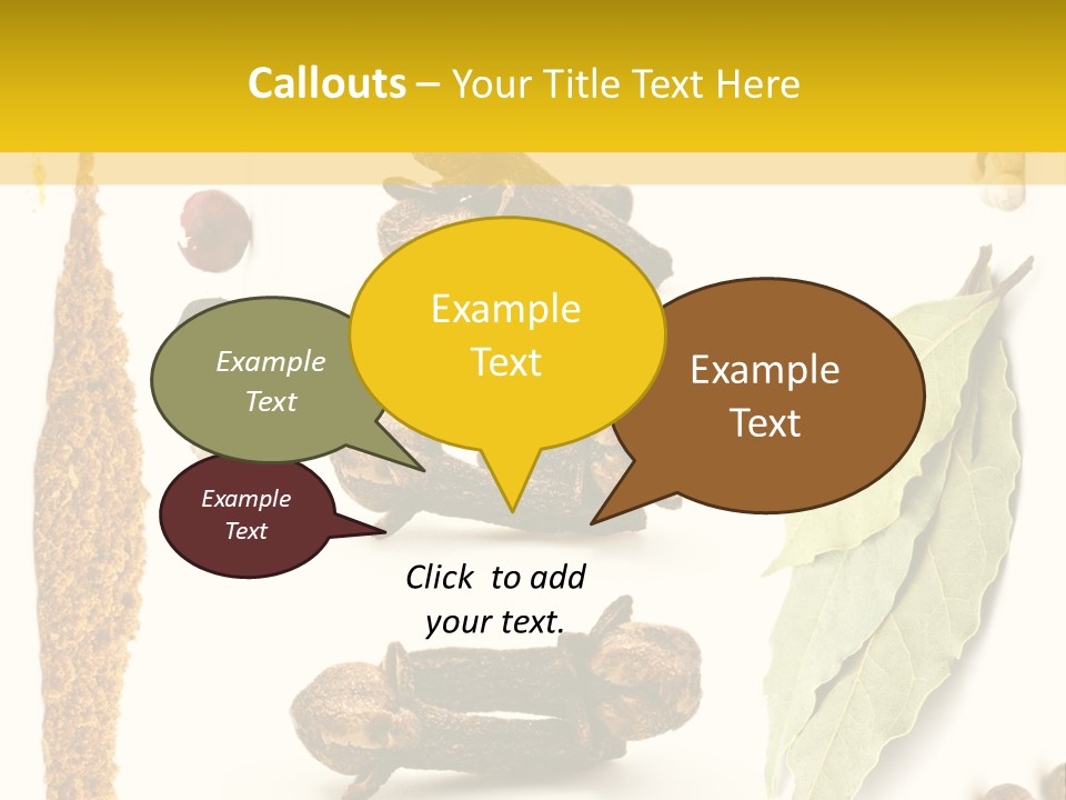 Crushed Cilantro Herb PowerPoint Template