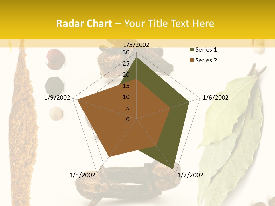 Crushed Cilantro Herb PowerPoint Template