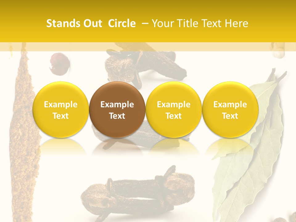 Crushed Cilantro Herb PowerPoint Template