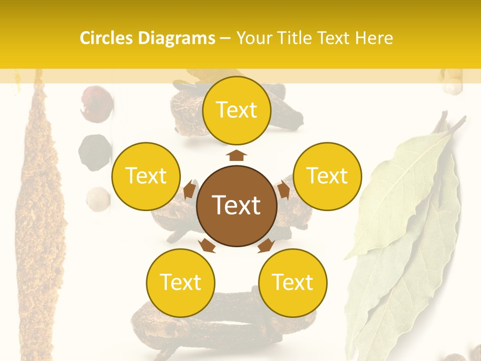 Crushed Cilantro Herb PowerPoint Template