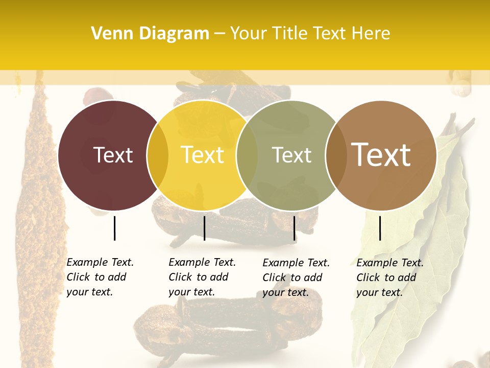 Crushed Cilantro Herb PowerPoint Template