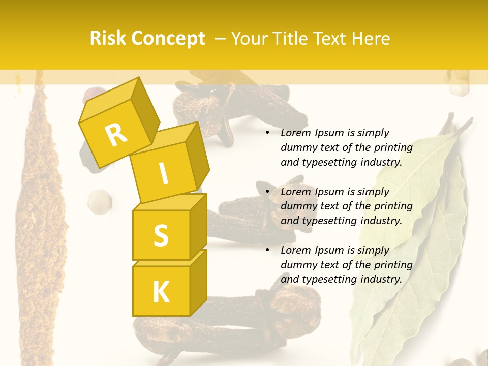 Crushed Cilantro Herb PowerPoint Template