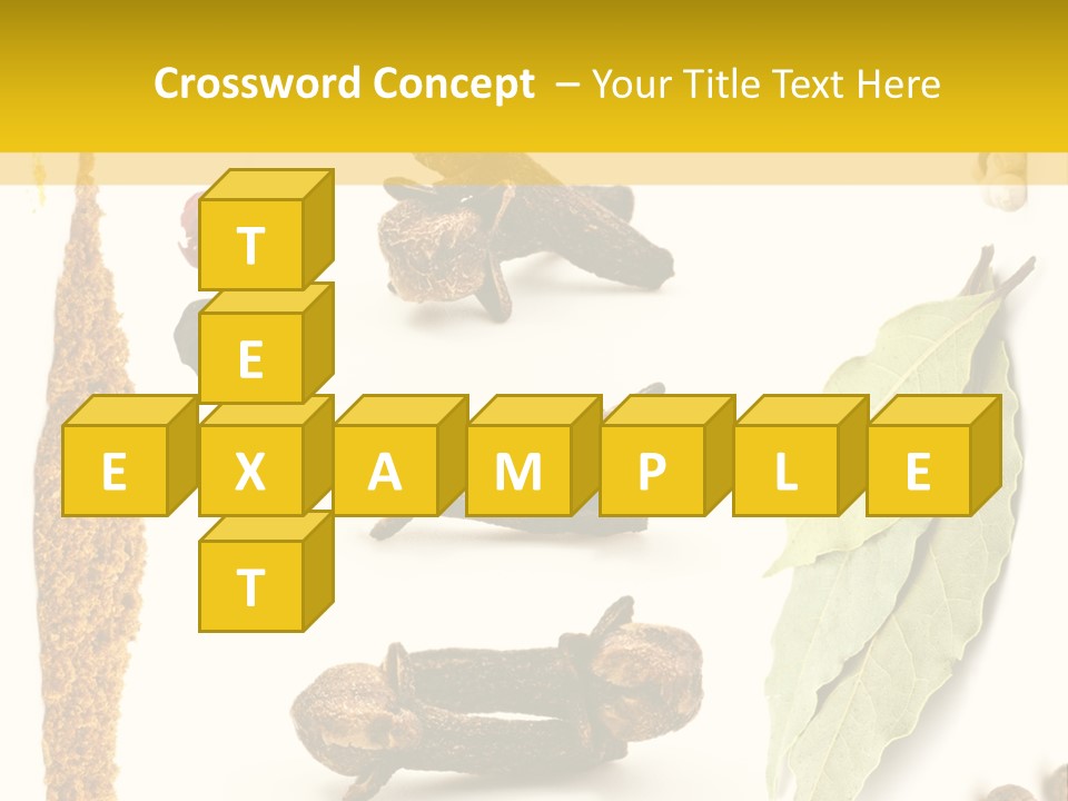 Crushed Cilantro Herb PowerPoint Template