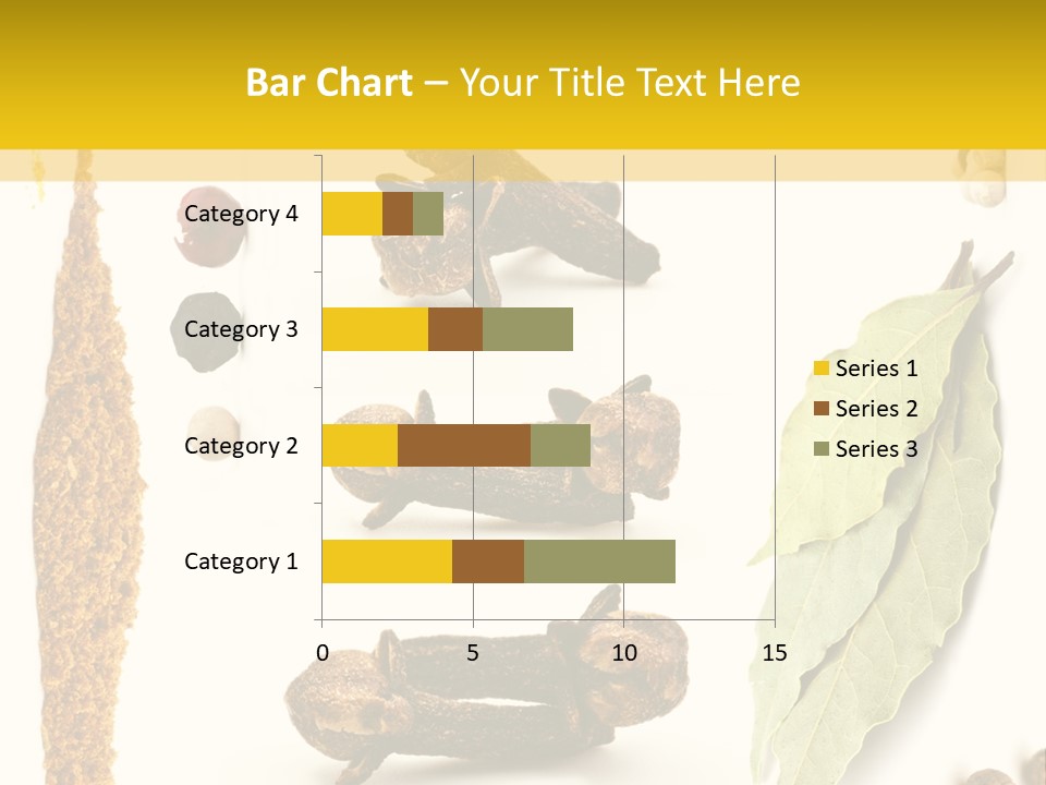 Crushed Cilantro Herb PowerPoint Template
