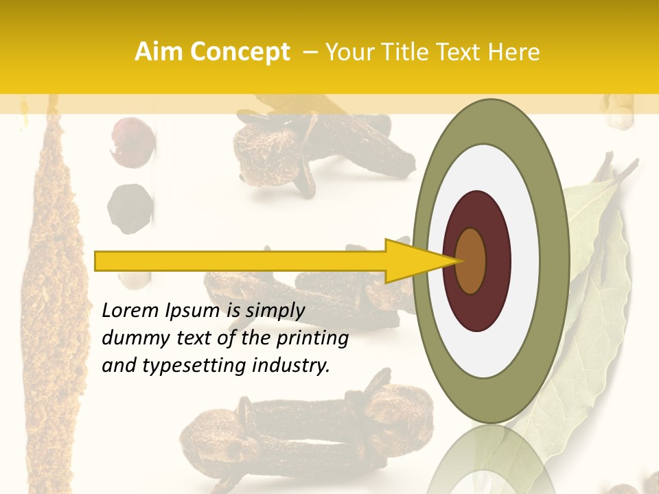 Crushed Cilantro Herb PowerPoint Template