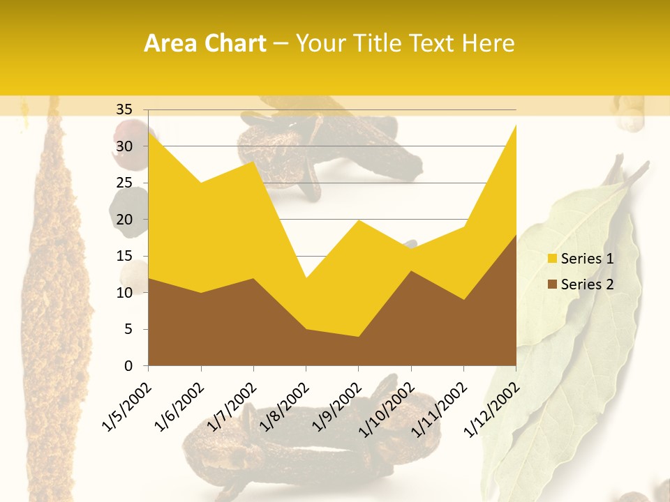 Crushed Cilantro Herb PowerPoint Template