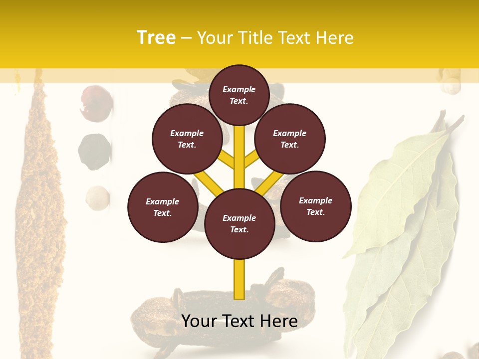 Crushed Cilantro Herb PowerPoint Template