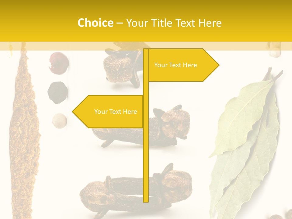 Crushed Cilantro Herb PowerPoint Template