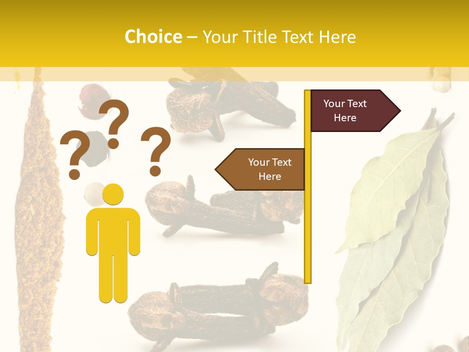 Crushed Cilantro Herb PowerPoint Template