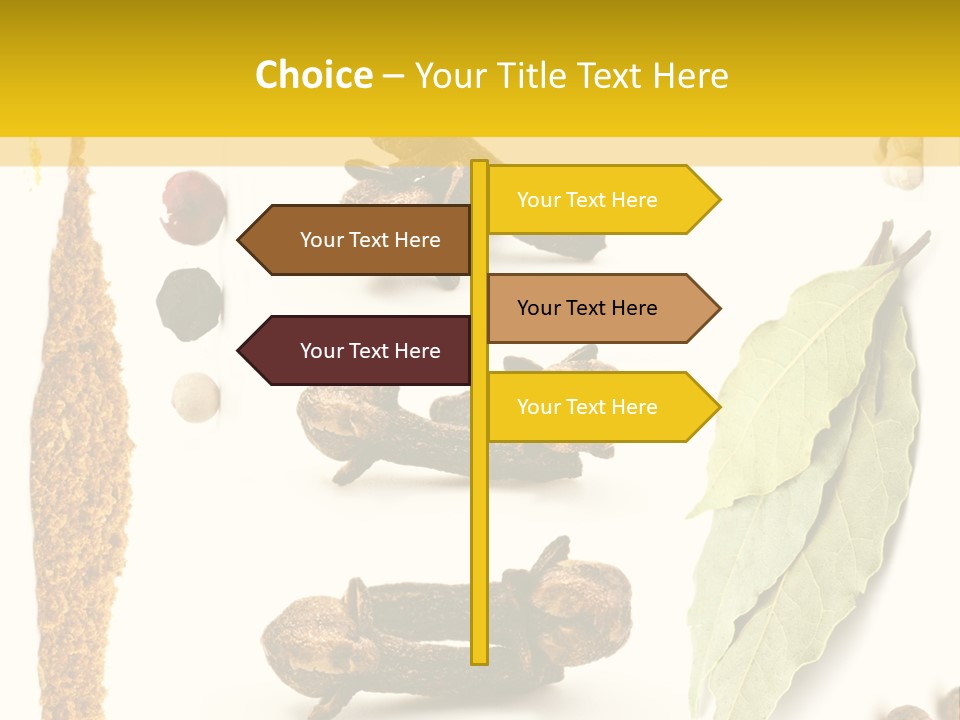 Crushed Cilantro Herb PowerPoint Template