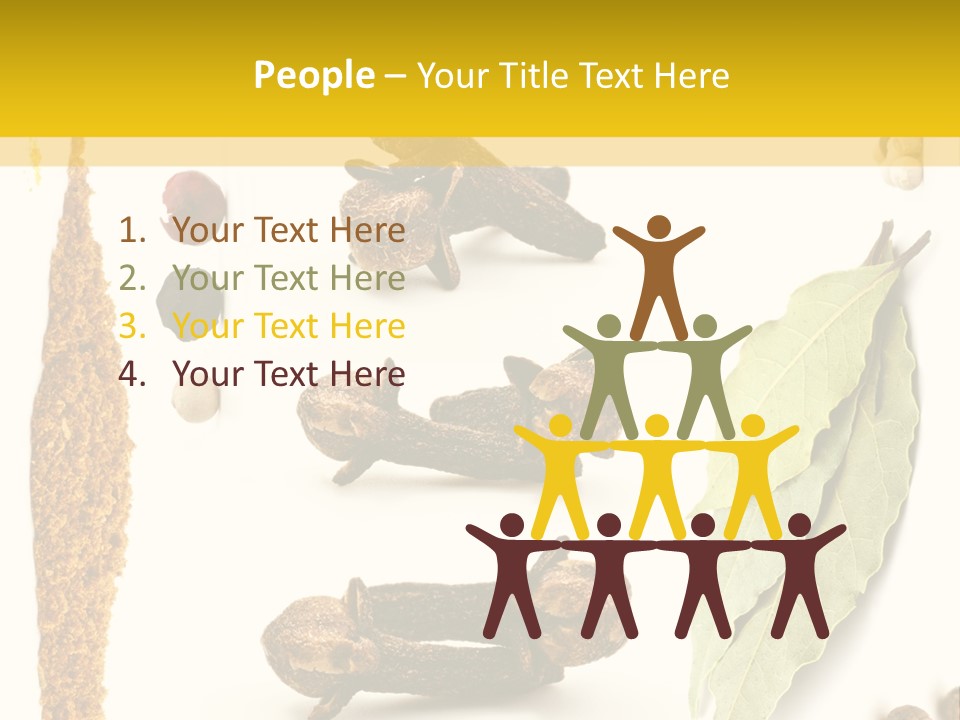 Crushed Cilantro Herb PowerPoint Template