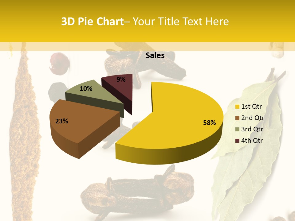 Crushed Cilantro Herb PowerPoint Template