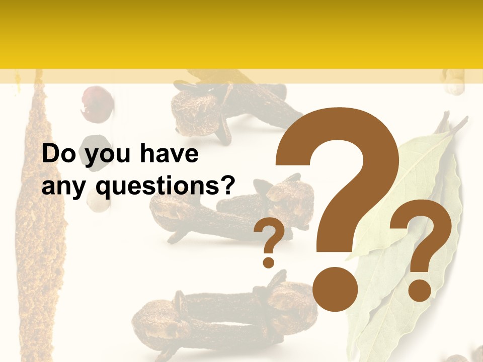 Crushed Cilantro Herb PowerPoint Template