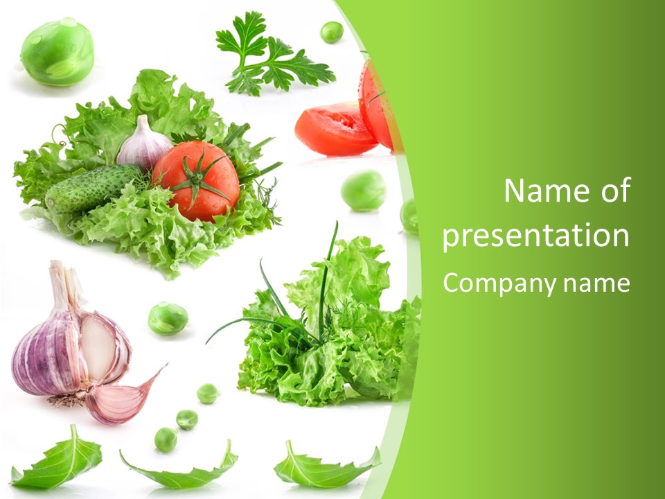 Cucumber Fresh Fruit PowerPoint Template