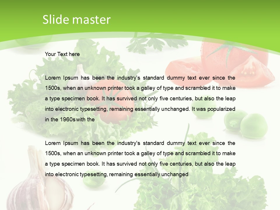 Cucumber Fresh Fruit PowerPoint Template