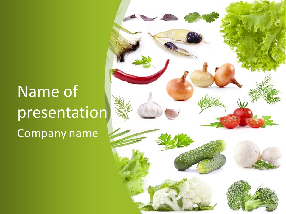 Full Vegetarian Red PowerPoint Template