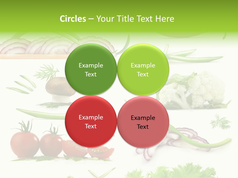 Circles Sliced Green PowerPoint Template