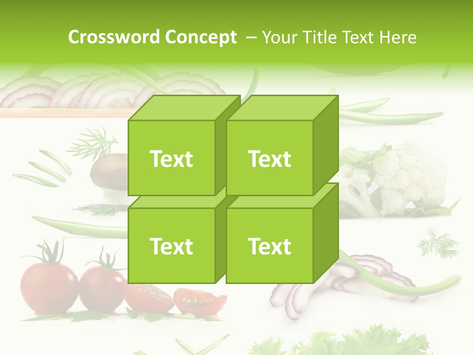 Circles Sliced Green PowerPoint Template